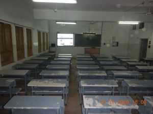 Photos of classrooms and seminar halls
