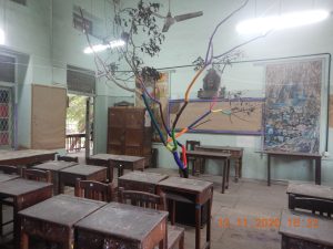 Photos of classrooms and seminar halls