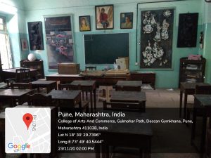 Photos of classrooms and seminar halls